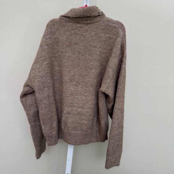 Zara Brown Sweater with Studded Collar kids 9-10 new with tags - Picture 3 of 5
